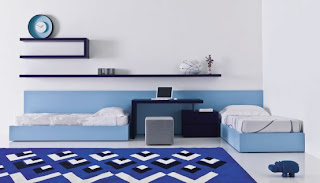 modern blue teen bedroom design