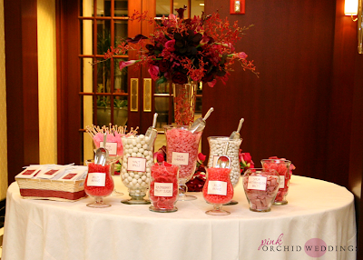 Wedding Stickers on Pink Orchid Weddings  A Color Coordinated And Delicious Candy Buffet