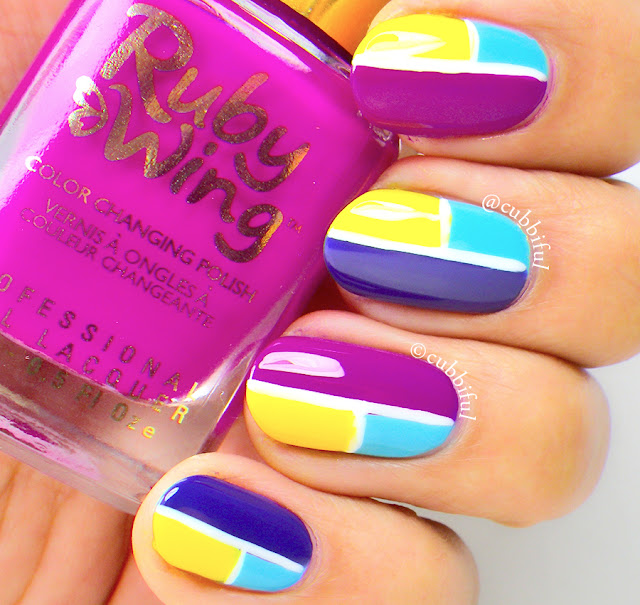 Spring Color Block Nails