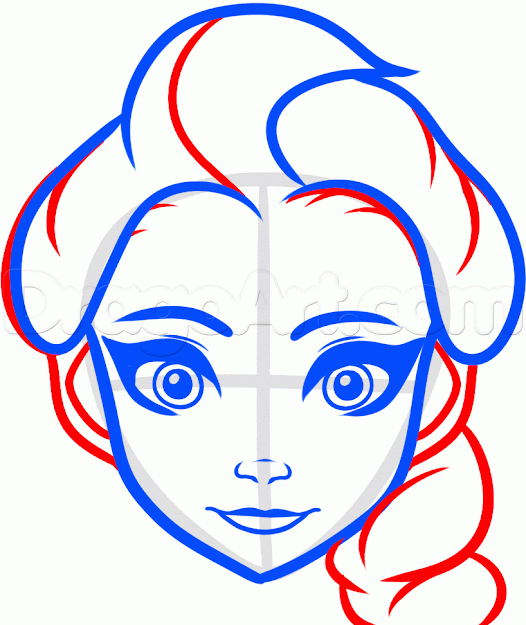 How To Draw Elsa Easy Step 