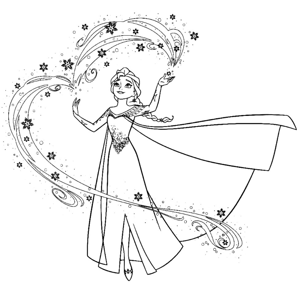 frozen coloring page