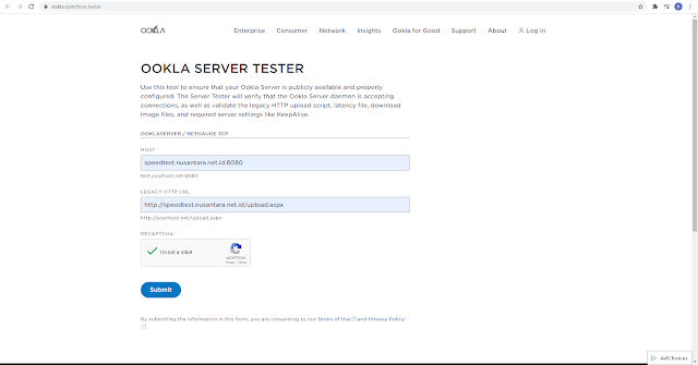 Ookla Server Tester