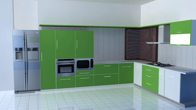 Model Desain Kitchen Sets Hijau