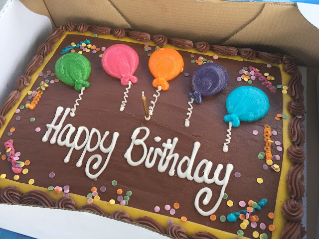 Giant chocolate Costco Birthday cake