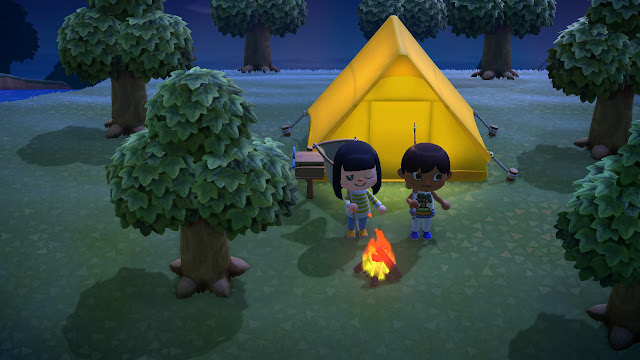 Sharing my Animal Crossing island with my girlfriend.