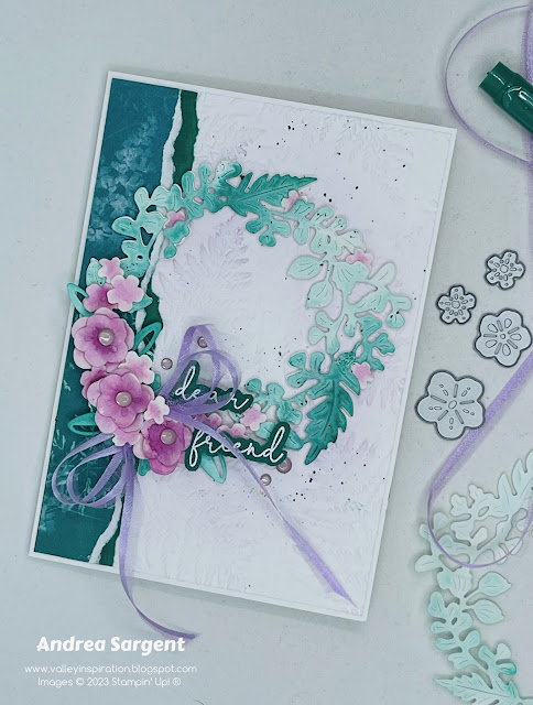 A Sentimental Park & Natural Prints die cut/watercoloured wreath card is a lovely way to show a friend you care.