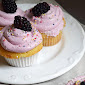 Perfect Vanilla Cupcake with Fresh Blackberry Cream Cheese Frosting (super moist & fluffy!)