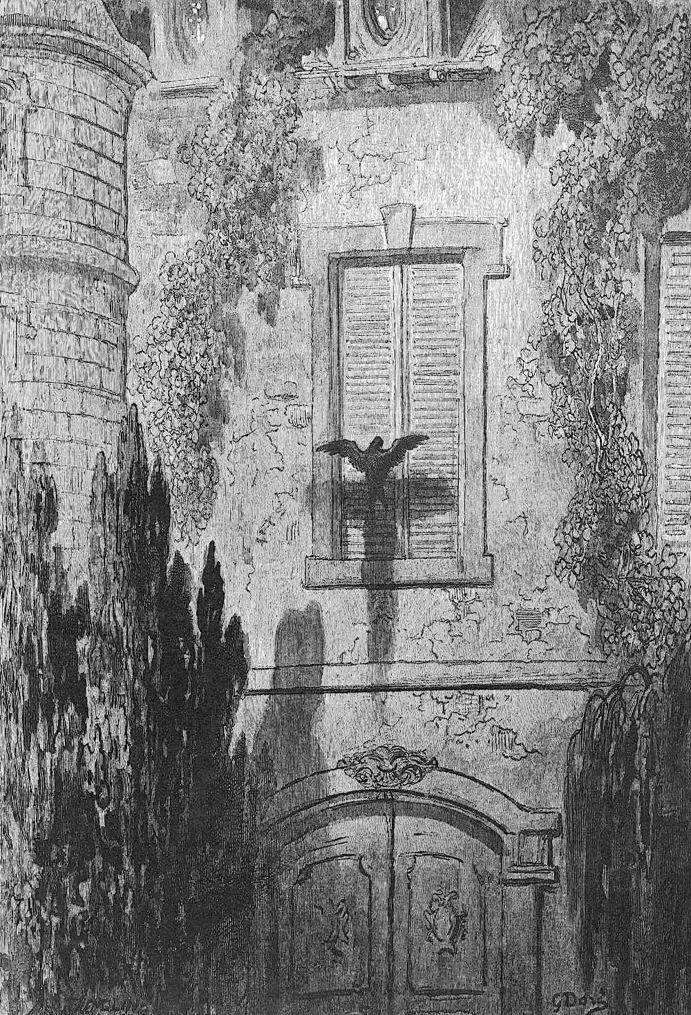 a Gustave Doré illustration, Edgar Allan Poe, The Raven