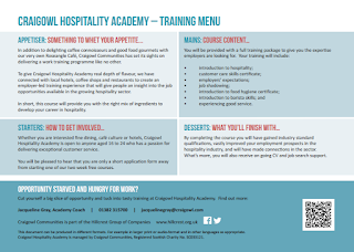 Craigowl Communities Hospitality Academy 2