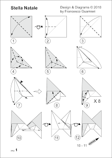 Origami, Diagrammi, Stella Natale – Christmas star © by Francesco Guarnieri