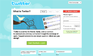 Homepage Twitter