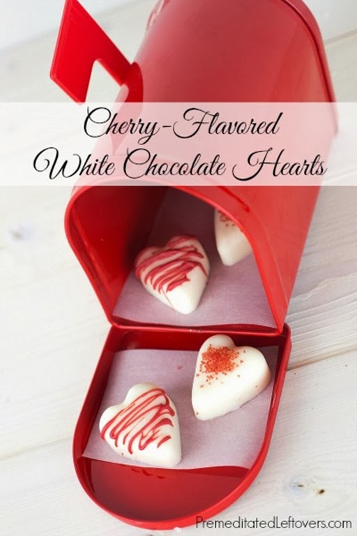 Cherry-Flavored-White-Chocolate-Hearts-Recipe