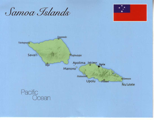 Samoa - Bản đồ địa lý của Samoa 🇼🇸