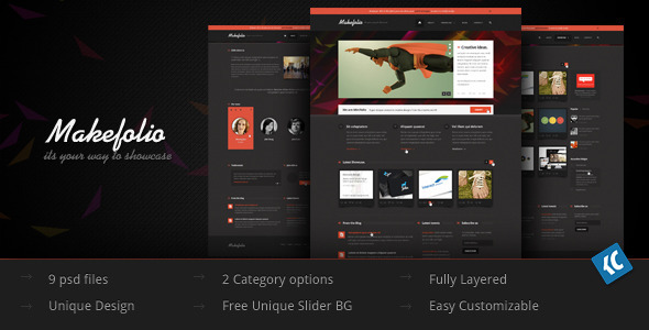 Makefolio | Unique Multipurpose Showcase PSD Templ - Creative PSD Templates
