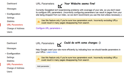 URL Parameters Configuration