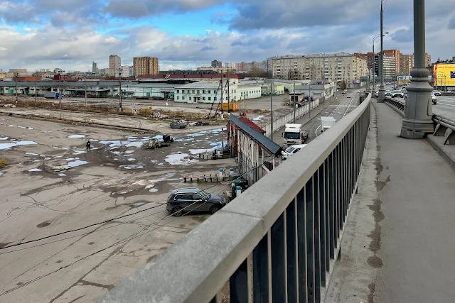 Русаковская эстакада, грузовой двор железнодорожной станции Москва-Товарная-Рязанская