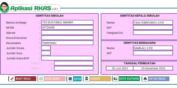Download Aplikasi RKAS BOSP PAUD 2023