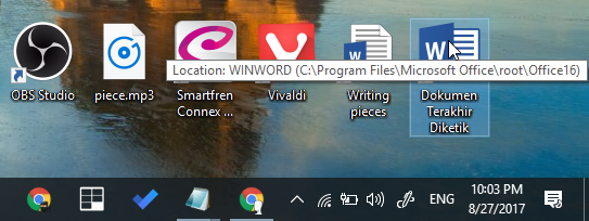  Microsoft Word yakni salah satu aplikasi pengelola kata yang paling terkenal di kalangan  Cara Membuat Shortcut Dokumen Terakhir Word di Desktop