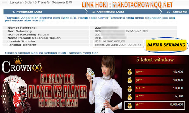 CrownQQ Agen DominoQQ BandarQ dan Domino99 Online Terbesar