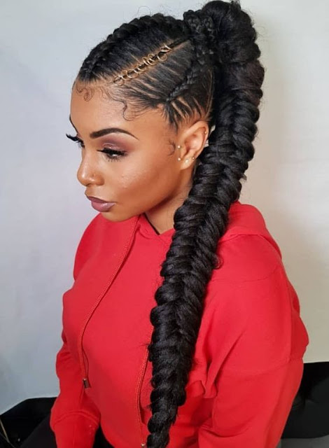 47 Best African Fishtail Braids Hairstyle 2019 For Black Hair