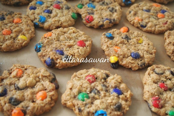 Biskut M&M Oats Monster / Monster Cookies ~ Resepi Terbaik