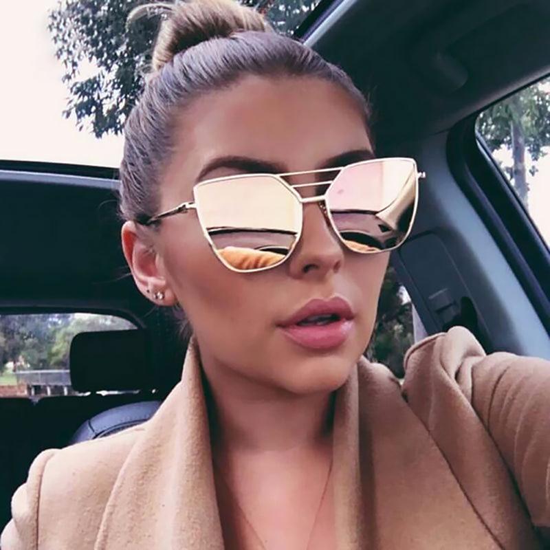 Stylish Irregular Lens Metal Frame Sunglasses