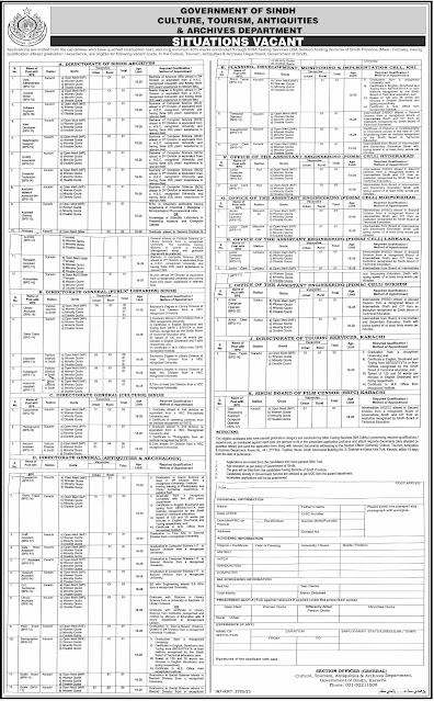Culture, Tourism, Antiquities & Archives  Department Sindh Jobs 2023