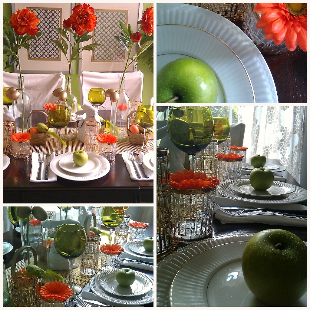 orange wedding centerpiece