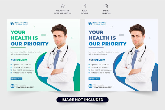 Hospital service promotion template free download