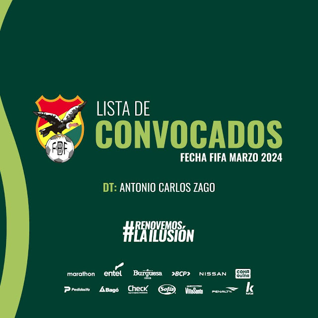 Nomina Selección Boliviana para jugar los Amistosos con Argelia y Andorra