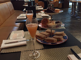 Bellinis and afternoon tea.