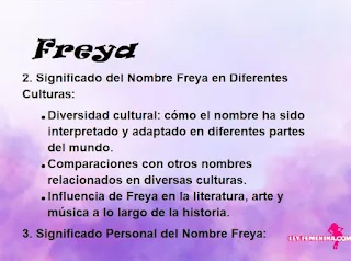 significado del nombre Freya