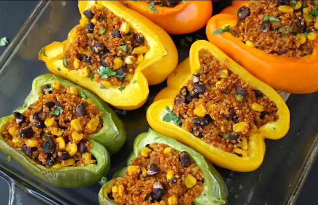 Mexican Quinoa Stuffed Peppers 