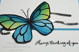 Beautiful Day, Occasions 2018, Stampin' Up!, Thinking of You, Butterfly, Watercolor, Brusho Crystals, 