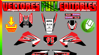 Kit de calcomania Honda CRF 230 medida real