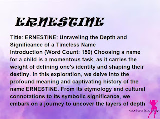 meaning of the name "ERNESTINE"