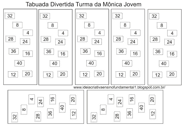 Tabuada Divertida Turma da Mônica Jovem