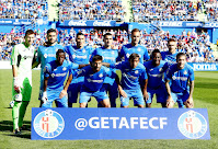 GETAFE C. F. - Getafe, Madrid, España -Temporada 2017-18 - Guaita, Jorge Molina, Fayçal Fajr, Mauro Arambarri, Cala y Antunes; Amath Ndiaye, Markel Bergara, Damián Suárez, Dakonam Djené y Álvaro JIménez. GETAFE C. F. 1 (Jorge Molina) REAL MADRID C. F. 2 (Benzema y Cristiano Ronaldo). 14/10/2017. Campeonato de Liga de 1ª División, jornada 8. Getafe, Madrid, Coliseum Alfonso Pérez.