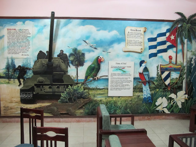 Mural at Hotel Playa Larga on the Bay of Pigs, Cuba