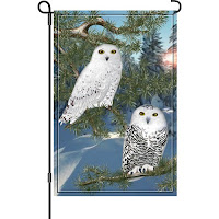 Snowy Owls Winter Garden Flag