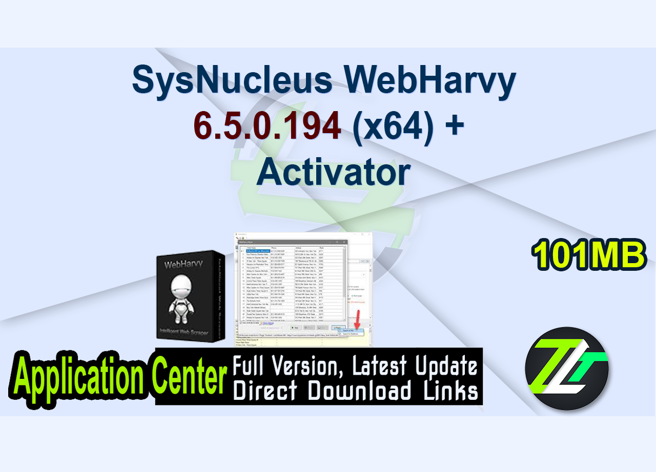 SysNucleus WebHarvy 6.5.0.194 (x64) + Activator