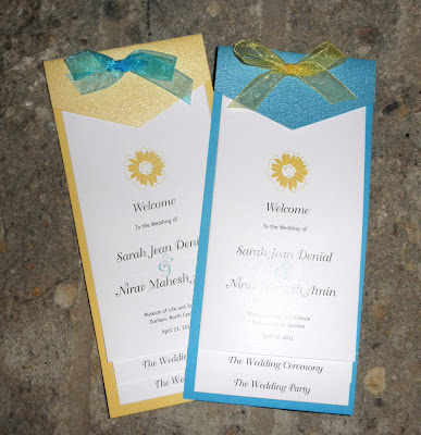  Joe is a graphic designer and made all these fabulous wedding programs