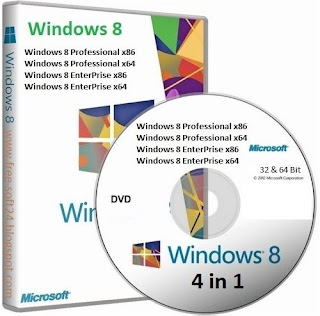  Windows 8 Professional+Enterprise 32/64 Bit+Keys (4 in 1 iso) 