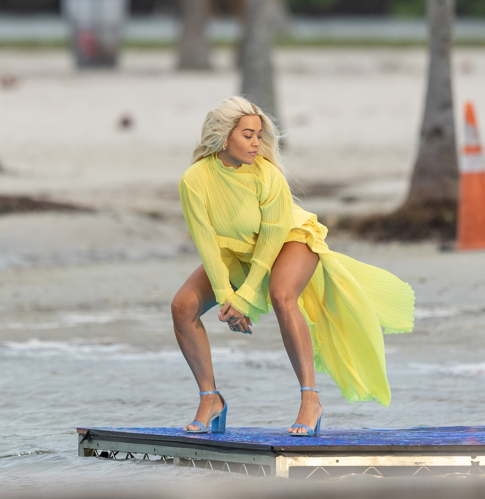 Rita Ora Ass And Cameltoe While Shooting A Music Video In Miami.