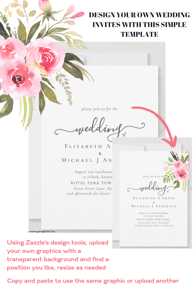 NEW Design Own Wedding Invitation Using This Elegant Online Template 2022