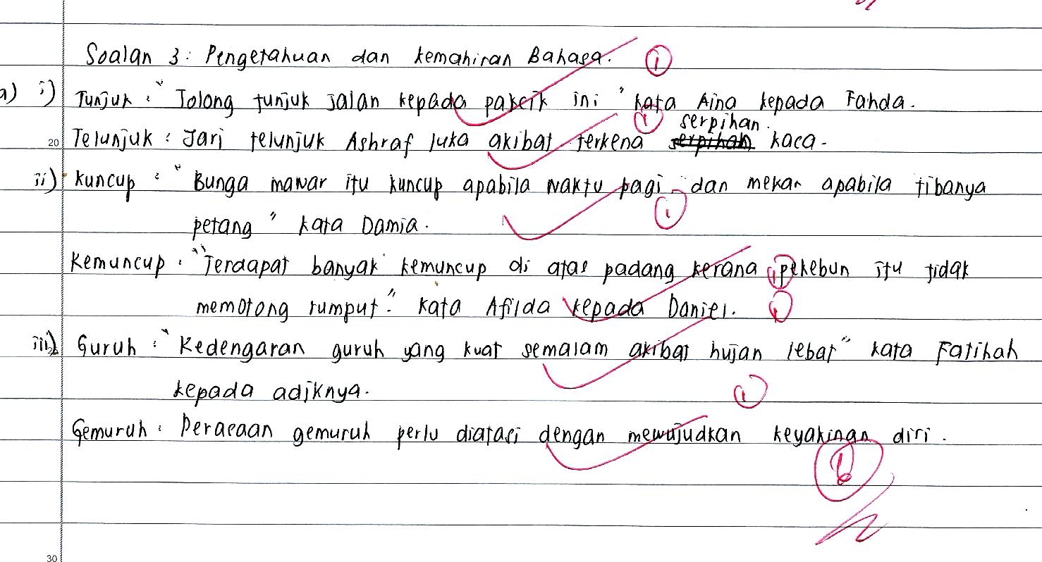 Laman Bahasa Melayu SPM: ULASAN SKRIP JAWAPAN SOALAN 