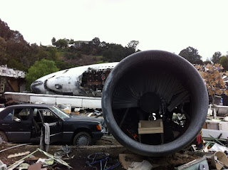 The airplane crash set from Steven Spielberg's War of the Worlds.