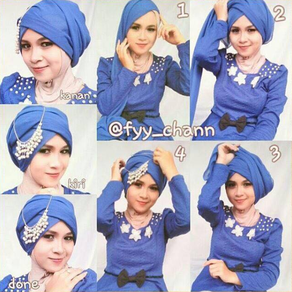 Gambar Cara Memakai Hijab Modern Style Simple 2016