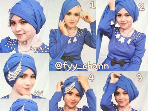 Gambar Cara Memakai Hijab Modern Style Simple 2016