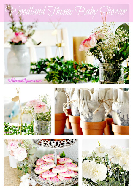 Jemma-athomewithjemma- baby shower-decorating-flowers-woodland